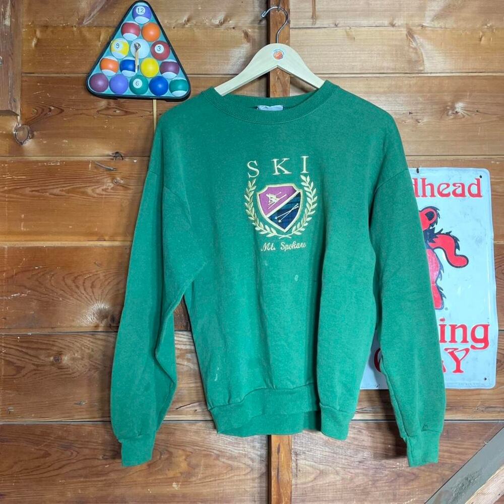 Lee green vintage 90s ski crewneck
